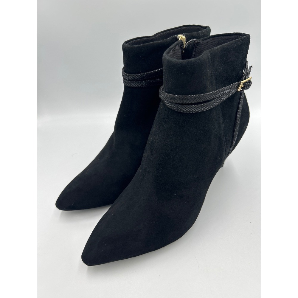 Rockport Total Motion Black Suede Pointed Toe Ankle Boots V81181 Womens 9 M